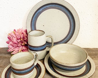 Vintage Otagiri HORIZON Japanese Stoneware circa 1960s, Blue and Grey Glaze; Handcrafted Mid Century Modern Stoneware CHOICE replacement