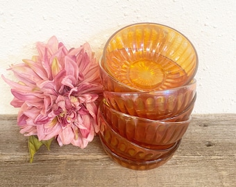 Vintage 1960’s Imperial Glass Co. Marigold Ice Cream Bowl or Fruit Bowls Set of 7