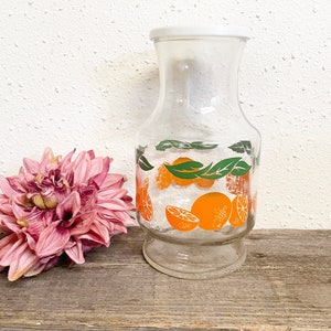 Vintage Luminarc Orange Juice Set W/Carafe & 4 Juice Glasses Orange  Blossom