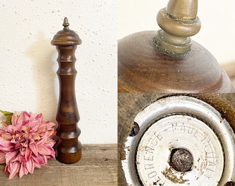 Vintage 13” Wood Pepper Grinder / Mill circa 1960's - Mid Century Kitsch, Rubirosa Pepper Grinder Made in Italy