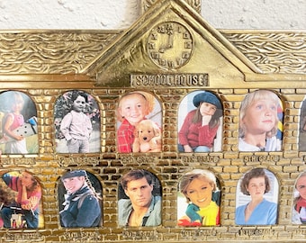 Vintage Brass Graduation Frame, Assorted set of Gold Picture slots, circa 1970’s Wall Picture Gallery