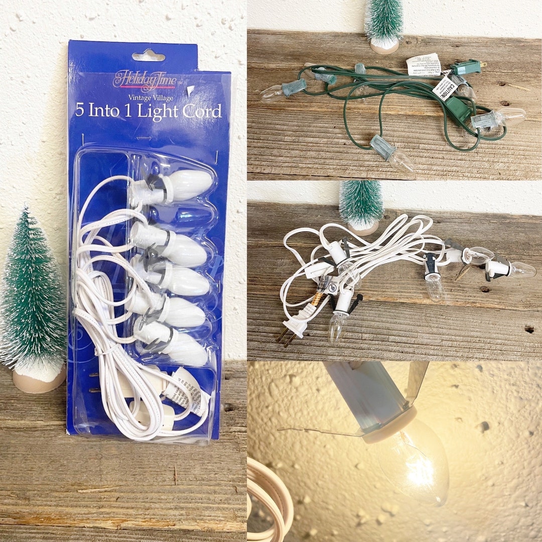 Vintage CHOICE Snow Christmas Village Replacement Package Kit Light