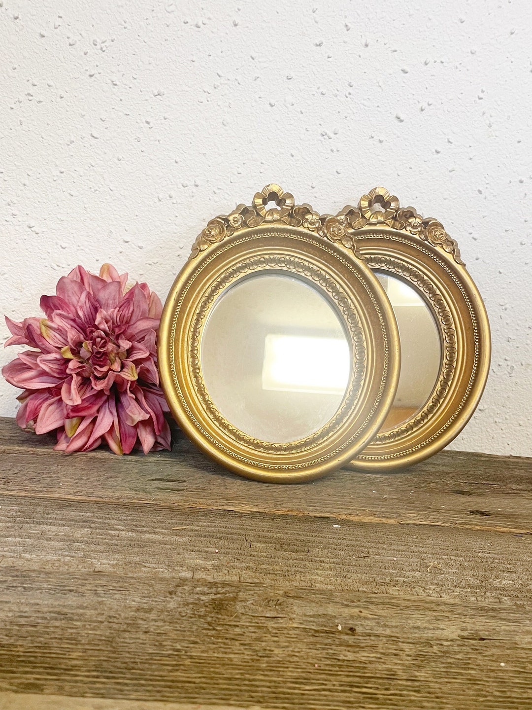 2 Vintage Gold Wall Frames/mirrors 9 Wall Hanging or Etsy