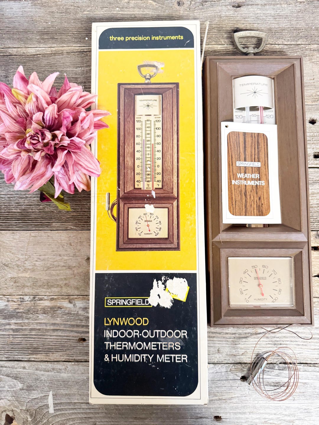 Vintage Lynnwood Weather Instrument Barometer, Thermometer and Humidity ...
