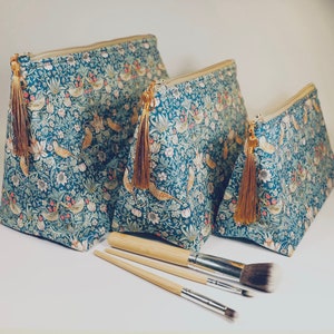 Handmade with Liberty of London, cosmetic bag, make up bag, toiletries bag ~  Handmade by Oldman House Studio UK. Gift