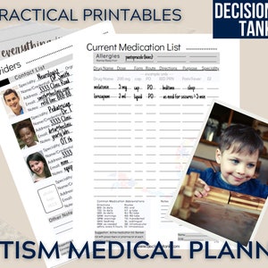 Autism Medical Planner EDITABLE / Doctor Visit Tracker Corjl INSTANT ...
