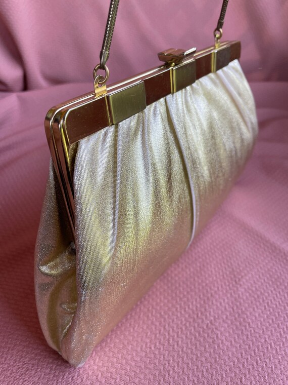 Vintage Gold Lamé HL Purse - image 5