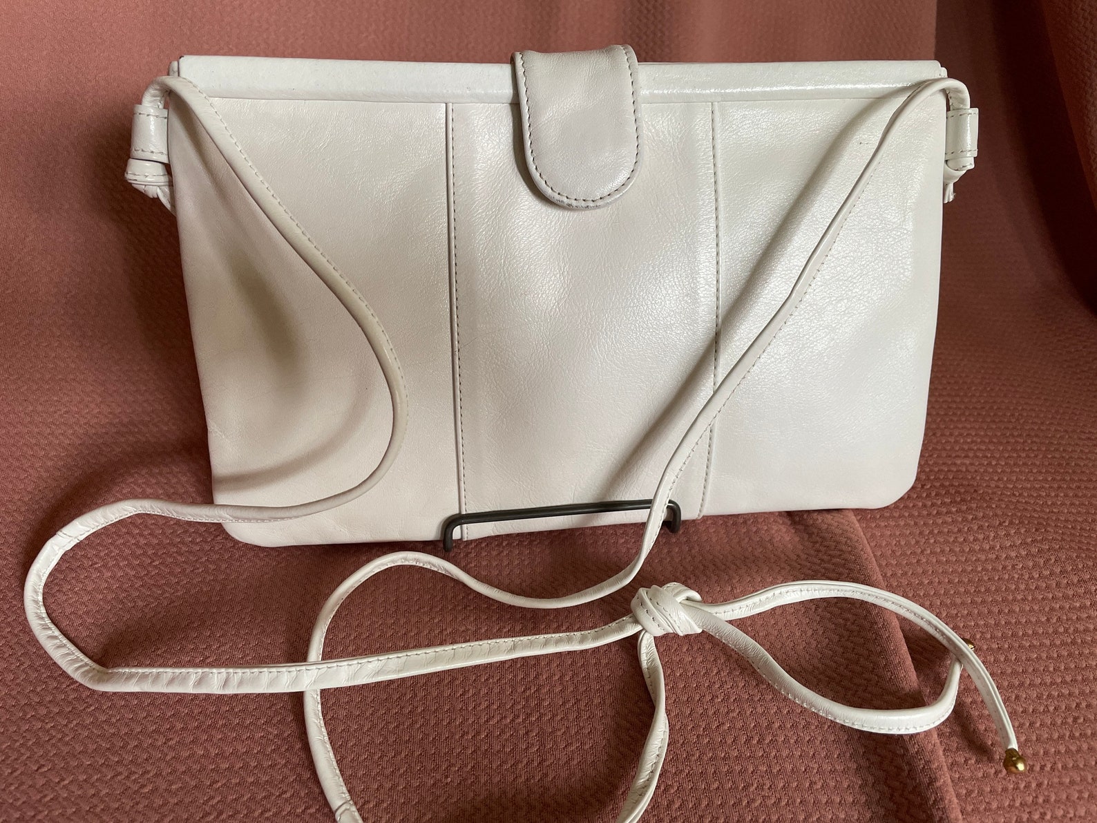 White Vintage Leather Koret Bag - Etsy UK