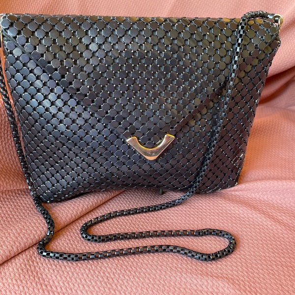 Vintage Blue Metal Mesh Bag/Clutch