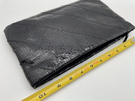 Black Snakeskin Clutch by Cadaz - image 6