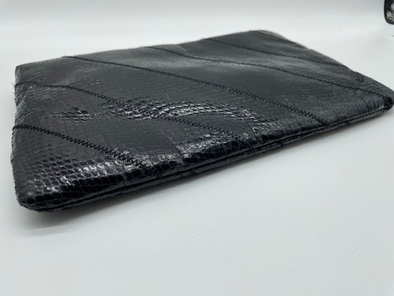 Black Snakeskin Clutch by Cadaz - image 3