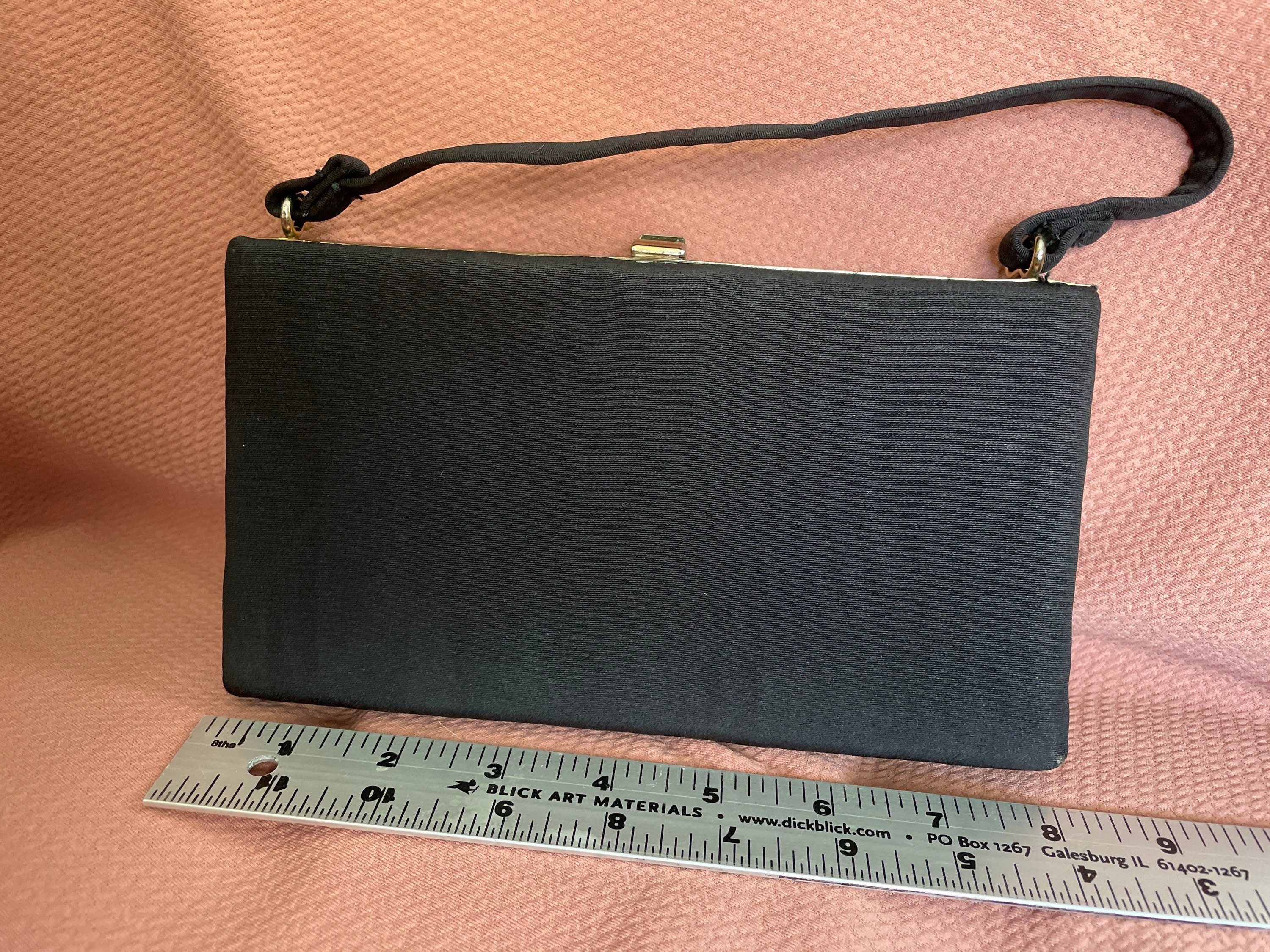 Vintage Black Satin Graceline Master Purse/bag - Etsy