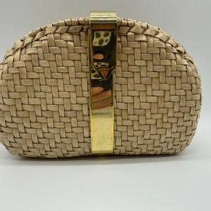 Vintage Hard Sided Clutch/Shoulder Bag