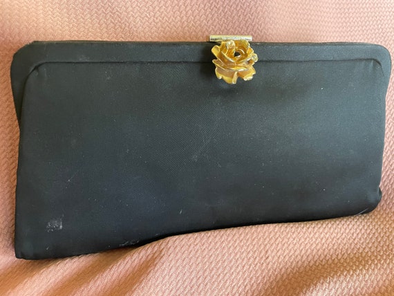 Vintage JR Julius Resnick Purse Black Patent Handbag Gold Tone Hardware NWT