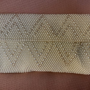 White Beaded Clutch with Flap