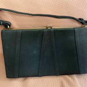 Vintage Black Satin Graceline Master Purse/Bag