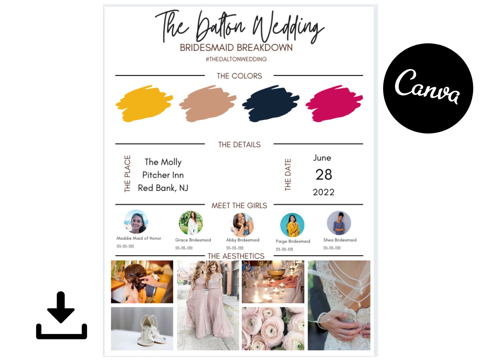 Bridesmaid Planner Card Bridesmaid Proposal Box Essential Etsy