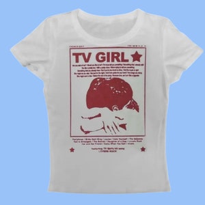 TV Girl Baby Tee, Y2k Clothes, Summer Top