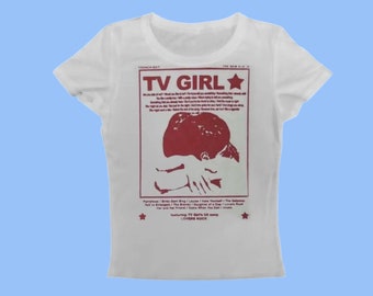 TV Girl Baby Tee, Y2k kleding, zomertop