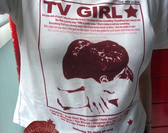 TV Girl Baby Tee, Y2k Clothes, Summer Top