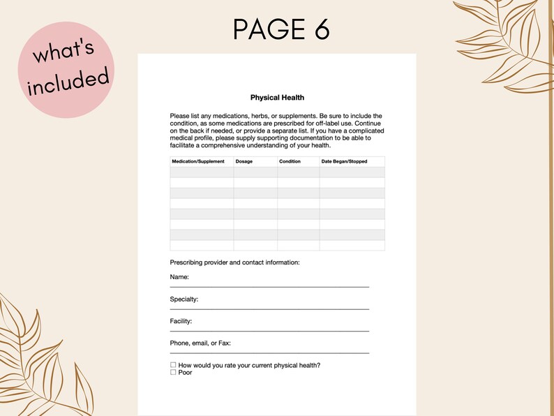 Therapy Client Intake Form for Therapists Counseling - Etsy