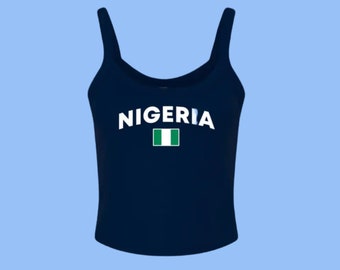 Débardeur court Nigeria, débardeur court Y2K vintage T-shirts bébé