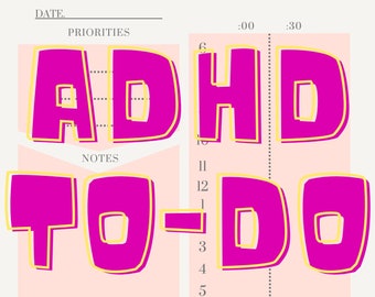 ADHD dagelijks tijdblokkeringsschema *digitale download*