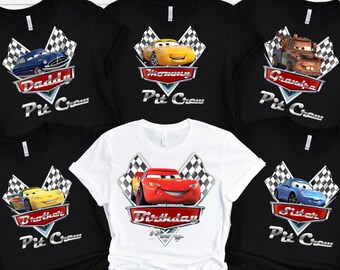 Mcqueen Birthday Shirt, Cars Birthday Boy Shirt, Family Matching Shirts, Lightning Mcqueen Shirt, Disney Race Car Birthday Shirt