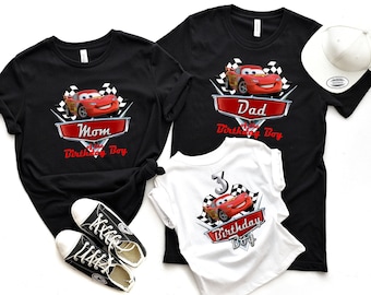 Mcqueen Birthday Shirt, Cars Birthday Boy Shirt, Family Matching Shirts, Lightning Mcqueen Shirt, Disney Race Car Birthday Shirt