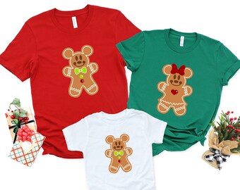 Disney Cookies Christmas Gingerbread Shirt, Mickey AndMinnie Gingerbread Shirt, Disneyland Christmas Shirt, Disney Christmas Family Shirt