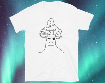 Shroomjak T-shirt - Svamp Wojak Dank Meme - Chill Fungus Zoomer Gåva - Svamp Wojak Sommarmeme T-shirt - Edgy Meme