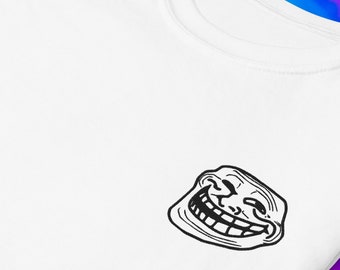 Embroidered Troll Face T Shirt Unisex Rage Comic Meme Shirt -  Finland