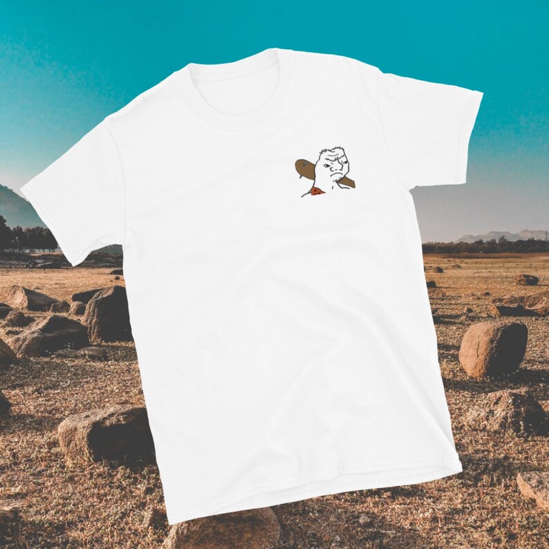 Grug T-shirt Meme Embroidery Dank Meme Clothing Wojak Meme Shirt Funny