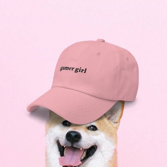 Gamer Girl Dad Hat Minimalist Pastel Colors, Meme Hat, Streamer Hat, Gen Z Gift, Teen Gift, Tween Gift, Gamer Girl Aesthetic, Kawaii Fashion