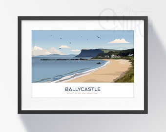 Ballycastle Montage Print, Irish Coastal Gift