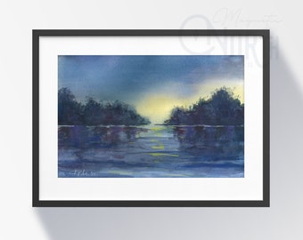 Lough Erne Watercolour Print | Limited Edition County Fermanagh Wall Art