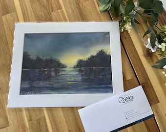 Lough Erne Original Watercolour Painting | County Fermanagh Landscape Art