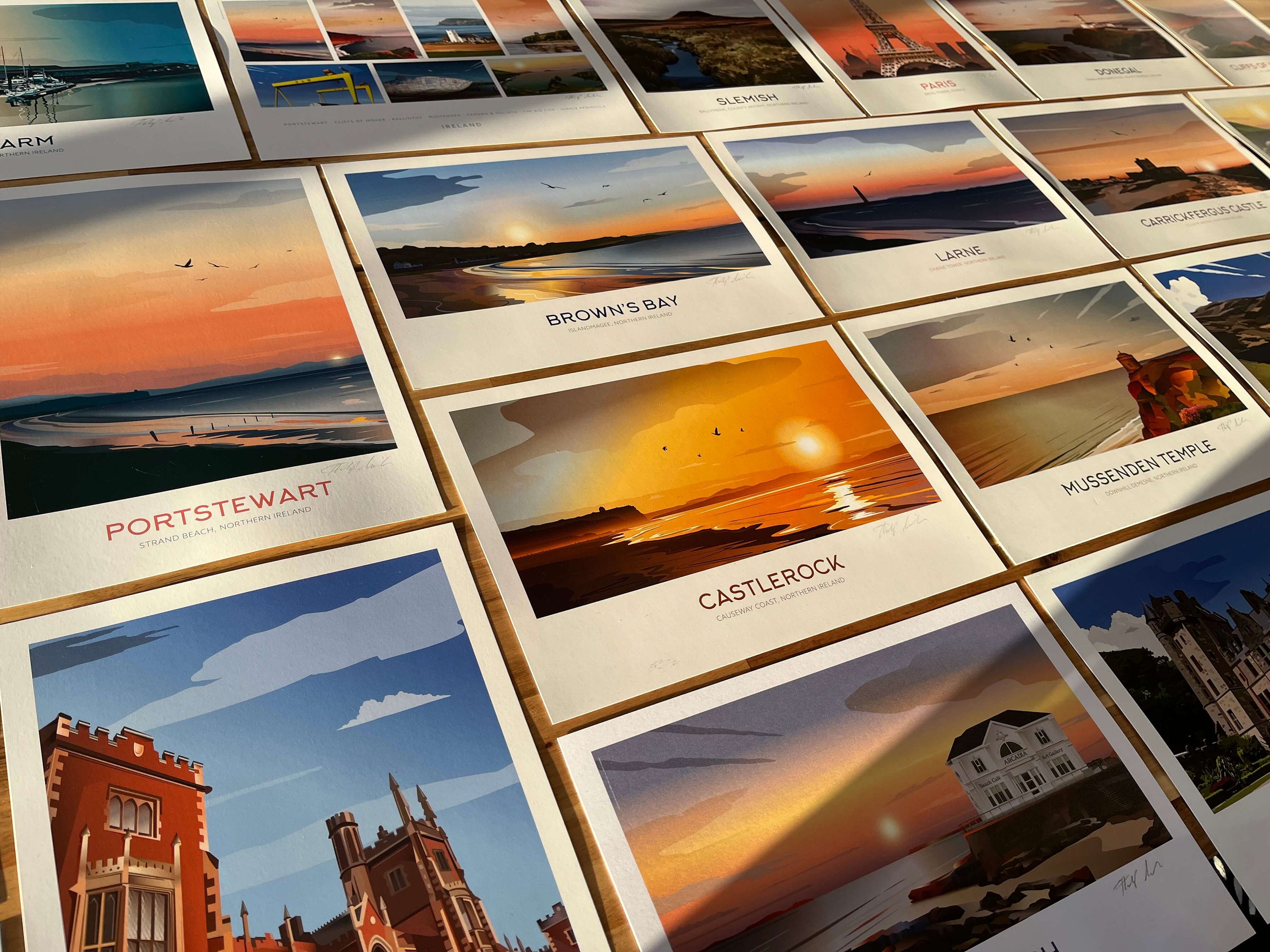 Irish Landmarks Collection Art Prints Ireland Travel Posters Etsy