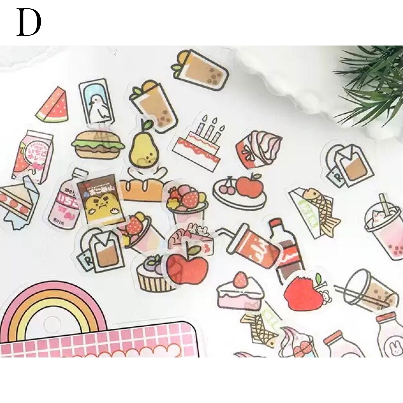 Transparent Cute Characters Stickers Pack | Etsy