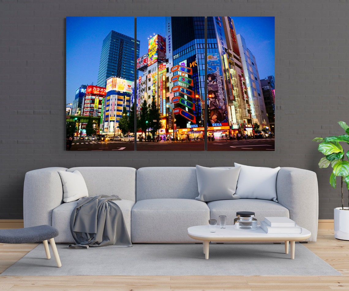Tokyo Beautiful Wall Art Tokyo Skyline Wall Decor Skyscrapers Etsy