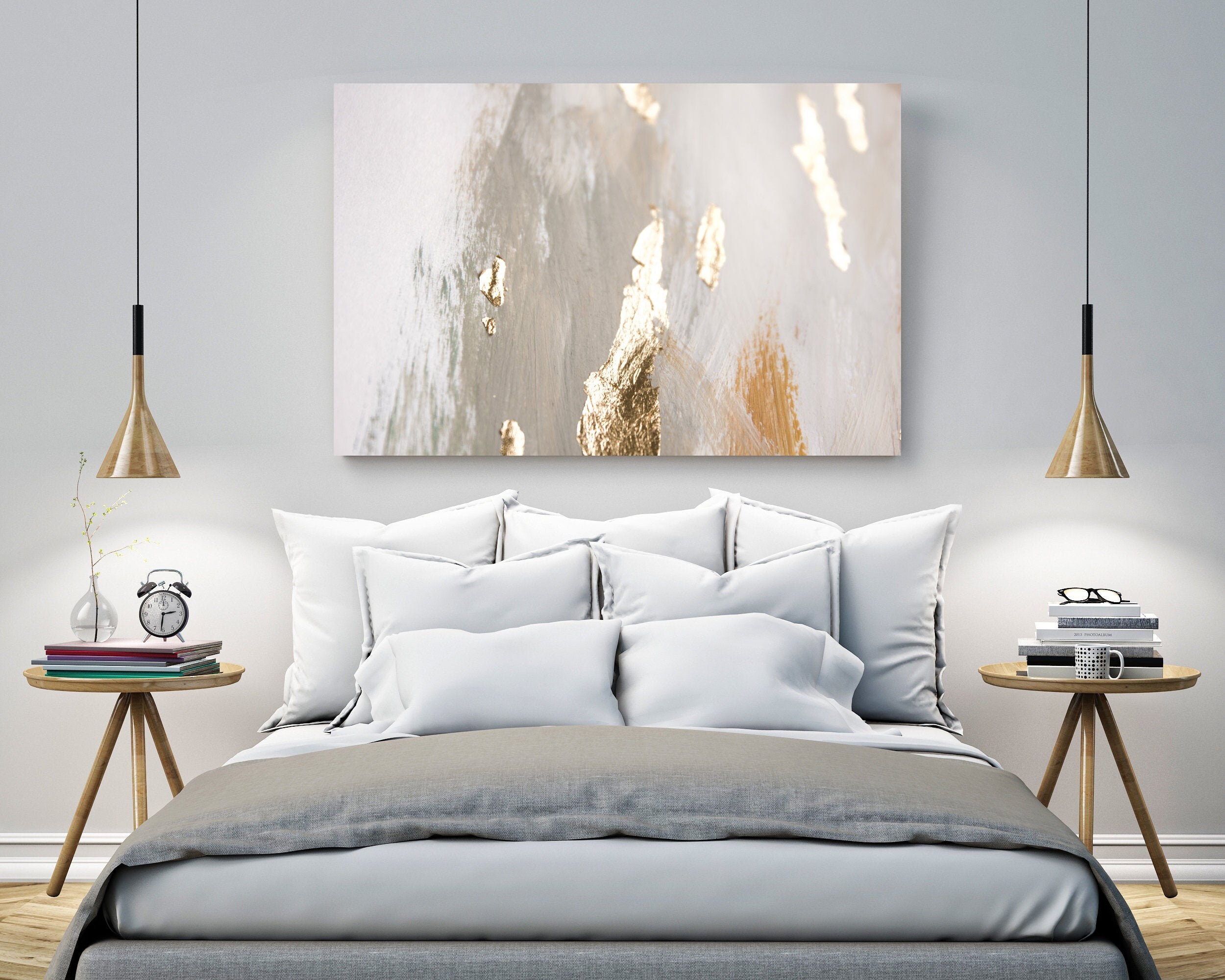 Gray Gold White Wall Art Abstract Modern Print Art Abstract Etsy