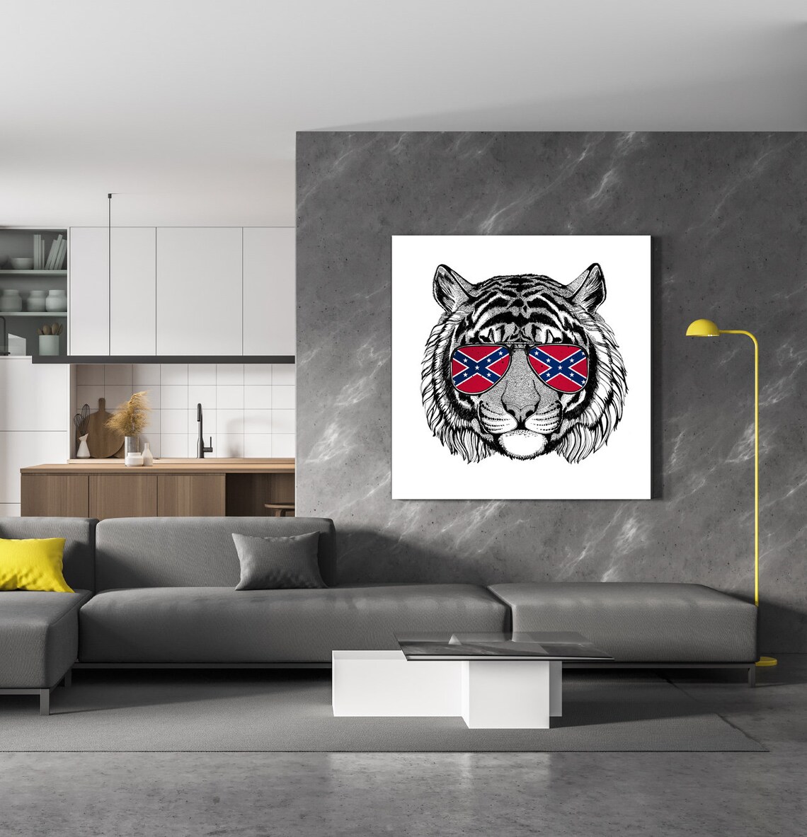 Awesome Tiger Wall Print Art Tiger Creative Wall Decor Tiger Etsy