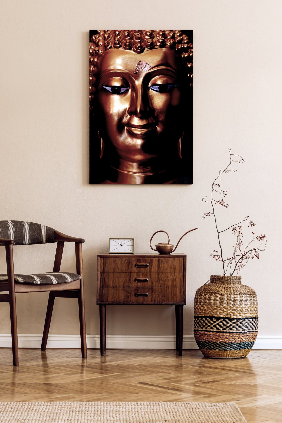 Golden Buddha Wall Art Space Buddha Print Zen Decor Spiritual | Etsy