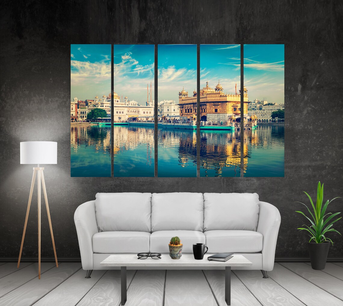 Golden Temple Art Canvas Print Amritsar Art Sikh Gurdwara | Etsy