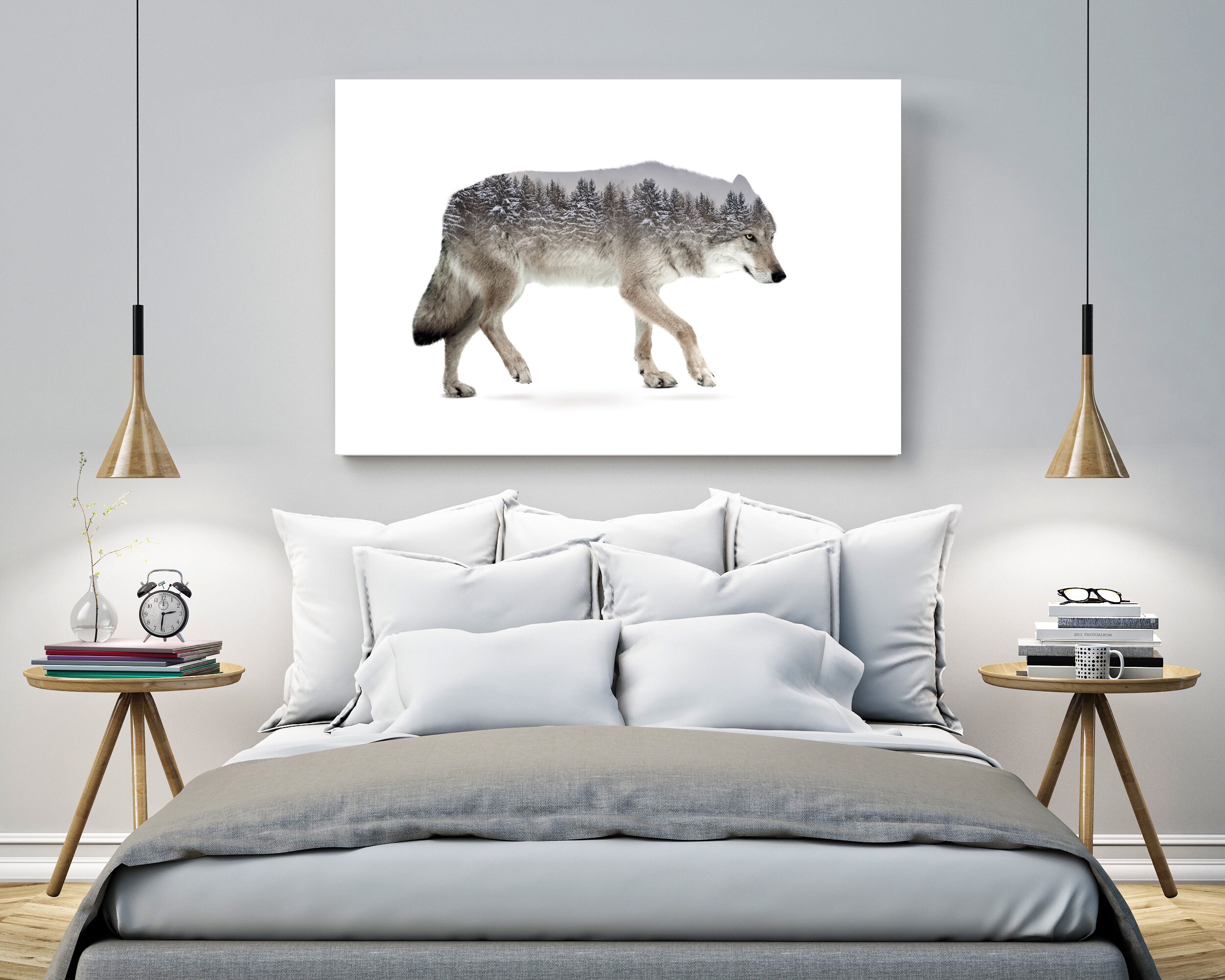 White Wolf Wall Art Wolf Canvas Print Wolf Wall Decor Wolf | Etsy