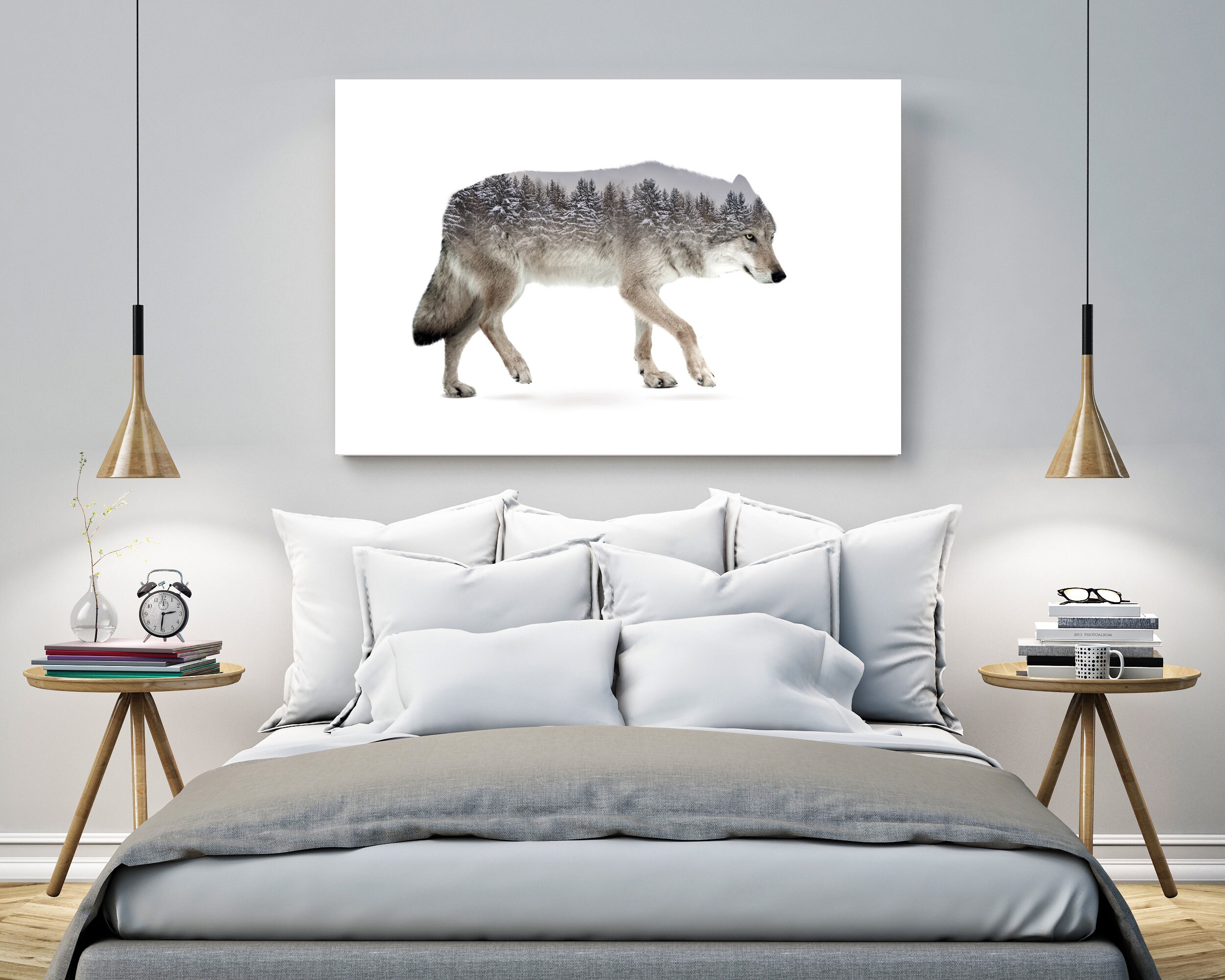 White Wolf Wall Art Wolf Canvas Print Wolf Wall Decor Wolf Etsy