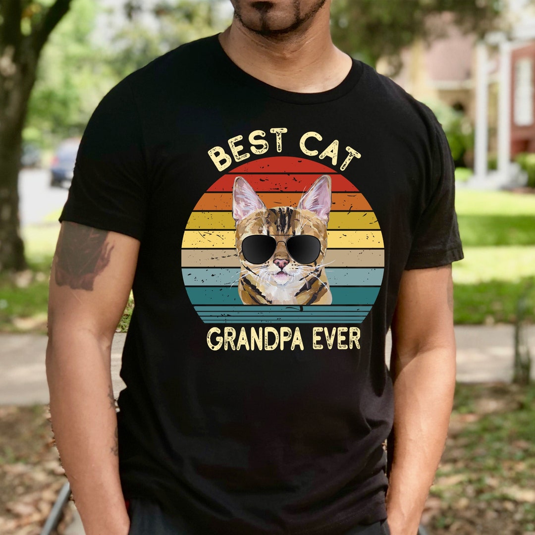 Vintage Best Cat Grandpa Ever T shirt Father s Day Grandpa Gift for Granddaughter Daughter T shirt Unisex Etsy