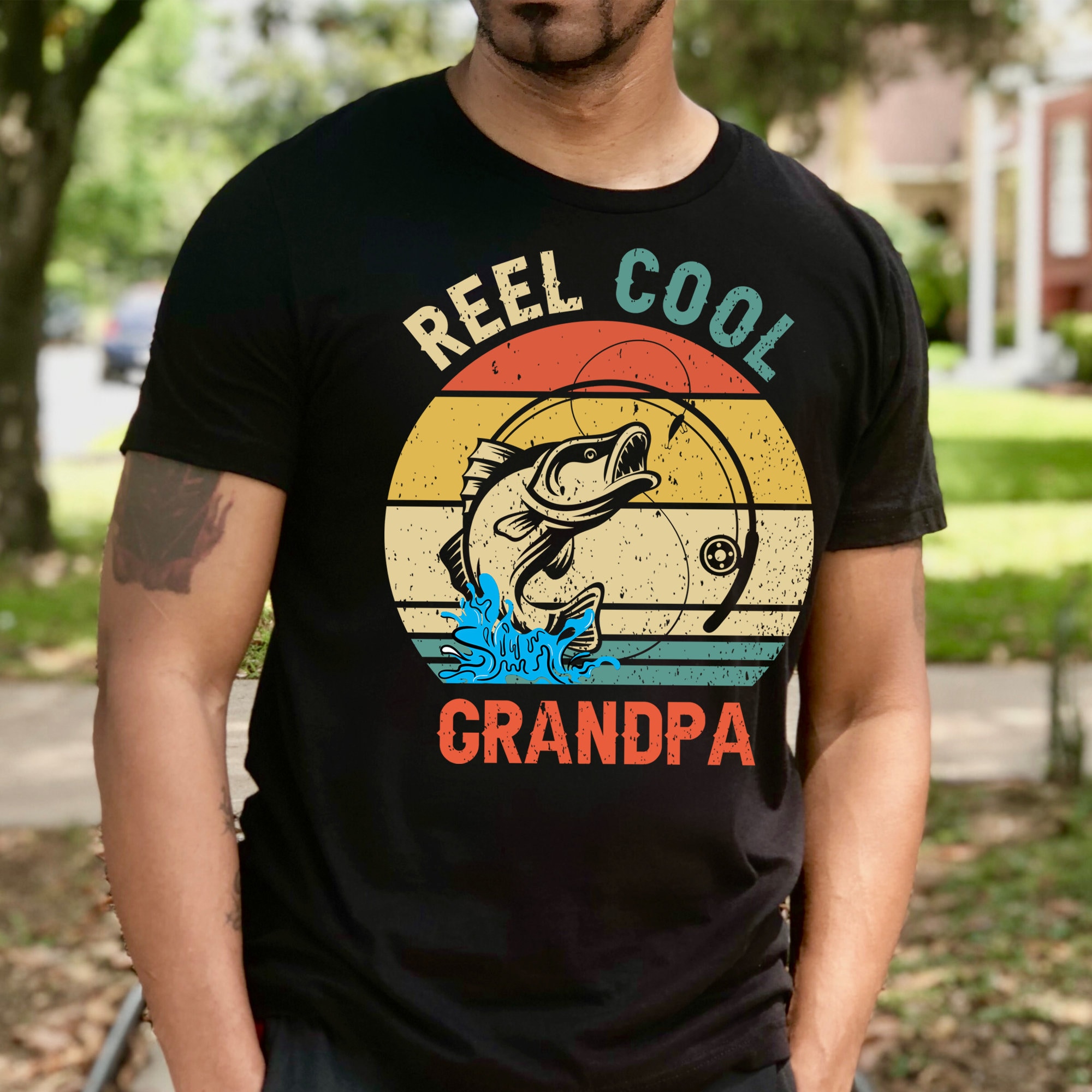 Grandpa Father Shirt From Daughter Grandson Wife, Reel Cool