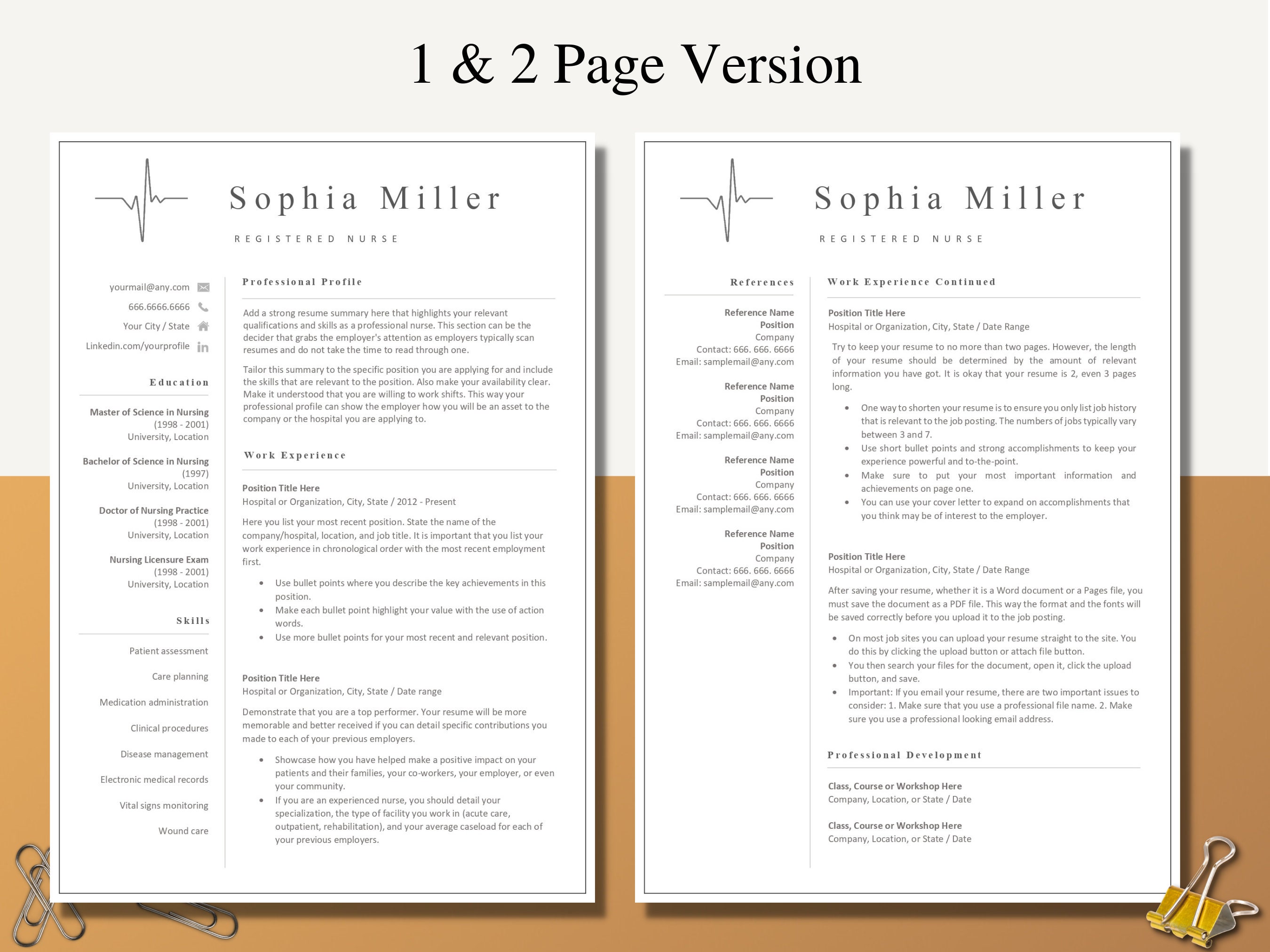 Nursing Resume Template Healthcare - Il Fullxfull.5238710213 4xrr 