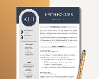 Modern, Executive Resume Template for MS Word and Mac Pages, CV Template, Professional CV Template, Resume and Cover Letter
